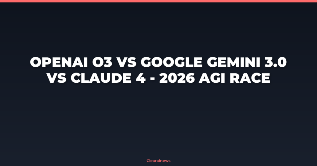 OpenAI o3 vs Google Gemini 3.0 vs Claude 4 – 2026 AGI Race