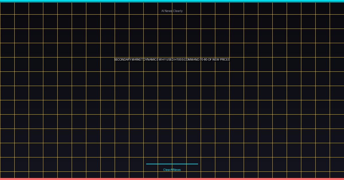 Secondary Market Dynamics: Why Used H100s Command 70-80% of New Prices