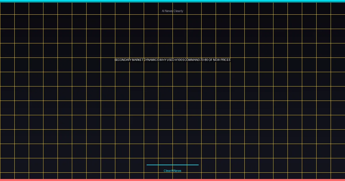 Secondary Market Dynamics: Why Used H100s Command 70-80% of New Prices