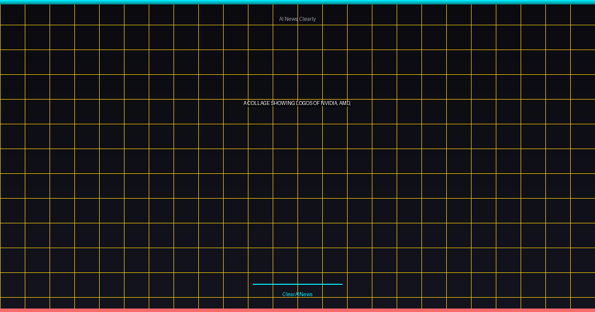 AI chip wars latest news - A collage showing logos of NVIDIA, AMD, Intel, Google, Amazon, and a generic sta