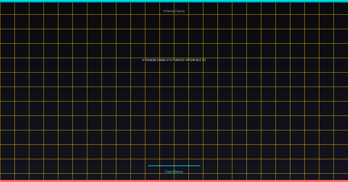 AI safety research update - A person using a futuristic interface to monitor and control an AI system, with 