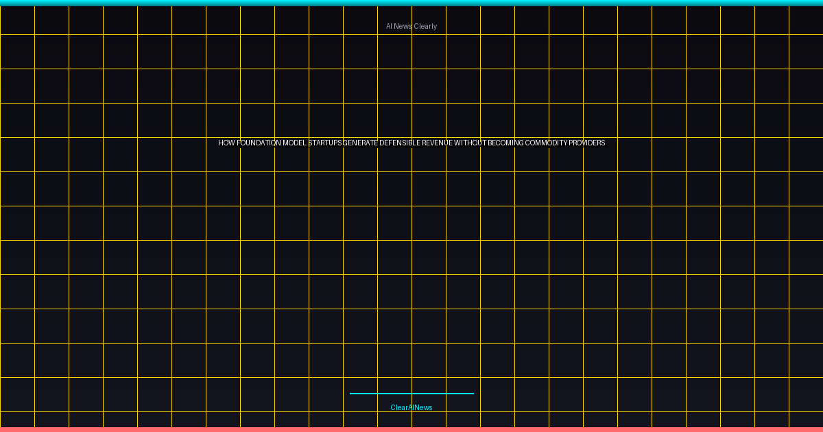 How Foundation Model Startups Generate Defensible Revenue Without Becoming Commodity Providers