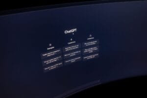 A modern digital illustration representing chatgpt claude gemini which ai assistant wins.