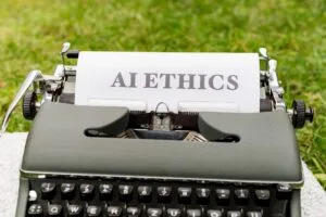A modern digital illustration representing ftc's ai bias enforcement mandating algorithmic audits.
