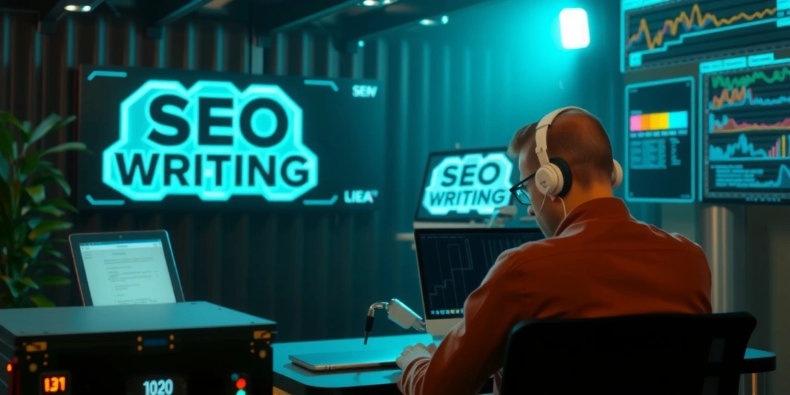 Illustration for SEO writing tool (like SEO Writing AI)