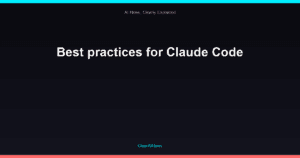 Best practices for Claude Code
