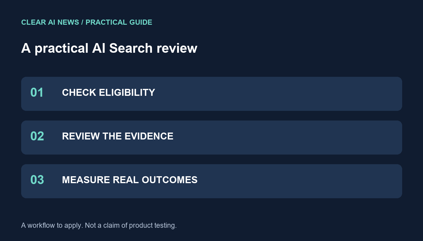 Three steps: check eligibility, review the evidence, measure real outcomes.